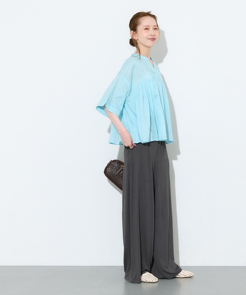 coca(coca)(コカ)の「とろみワイドパンツ(その他パンツ・レディース・ブラック/グリーン/A/チャコール・S/M/L)」の7枚目の写真