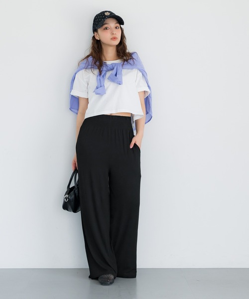 coca(coca)(コカ)の「とろみワイドパンツ(その他パンツ・レディース・ブラック/グリーン/A/チャコール・S/M/L)」の10枚目の写真