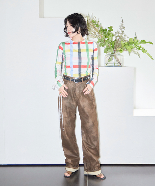 CITYSHOP(シティーショップ)の「SIXXTA RAINBOW CONFETTI SWEATER PLO:カットソー(Tシャツ/カットソー・レディース・ホワイト系その他・SMALL)」の6枚目の写真