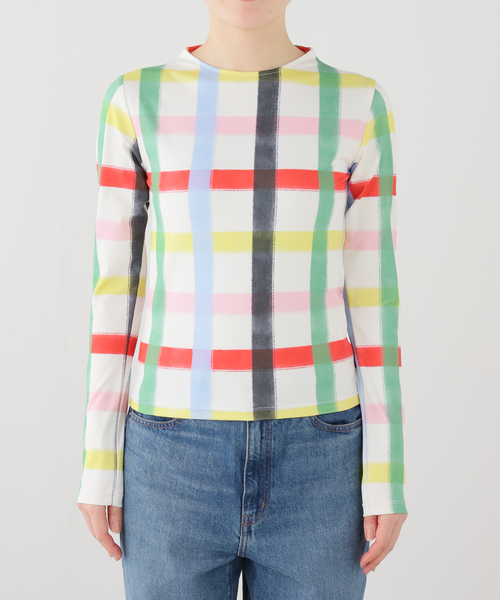 CITYSHOP(シティーショップ)の「SIXXTA RAINBOW CONFETTI SWEATER PLO:カットソー(Tシャツ/カットソー・レディース・ホワイト系その他・SMALL)」の3枚目の写真