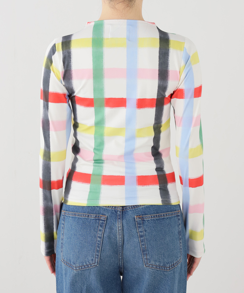 CITYSHOP(シティーショップ)の「SIXXTA RAINBOW CONFETTI SWEATER PLO:カットソー(Tシャツ/カットソー・レディース・ホワイト系その他・SMALL)」の14枚目の写真