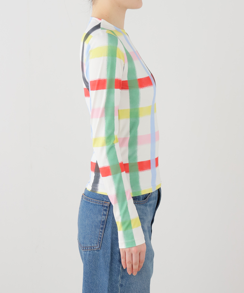 CITYSHOP(シティーショップ)の「SIXXTA RAINBOW CONFETTI SWEATER PLO:カットソー(Tシャツ/カットソー・レディース・ホワイト系その他・SMALL)」の13枚目の写真