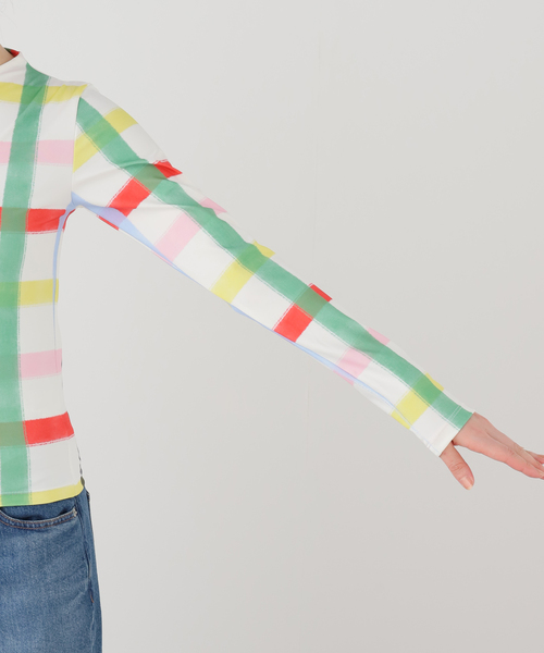 CITYSHOP(シティーショップ)の「SIXXTA RAINBOW CONFETTI SWEATER PLO:カットソー(Tシャツ/カットソー・レディース・ホワイト系その他・SMALL)」の12枚目の写真