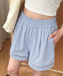 梯子レースショートパンツハーフパンツ夏服