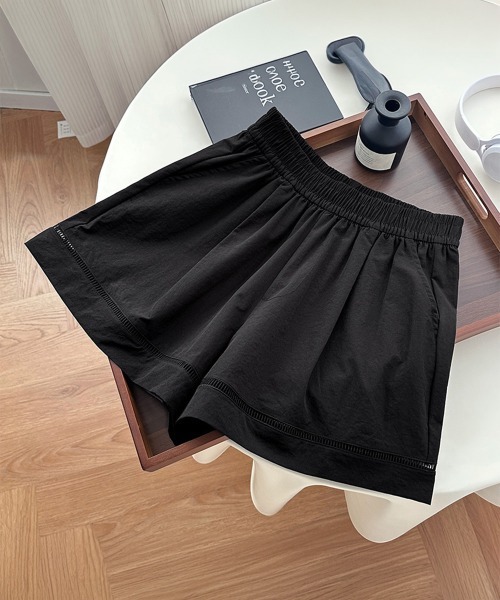 Miniministore(ミニミニストア)の「梯子レースショートパンツハーフパンツ夏服(デニムパンツ・レディース・ベージュ/ブラック/ライトブルー/ホワイト・FREE)」の19枚目の写真