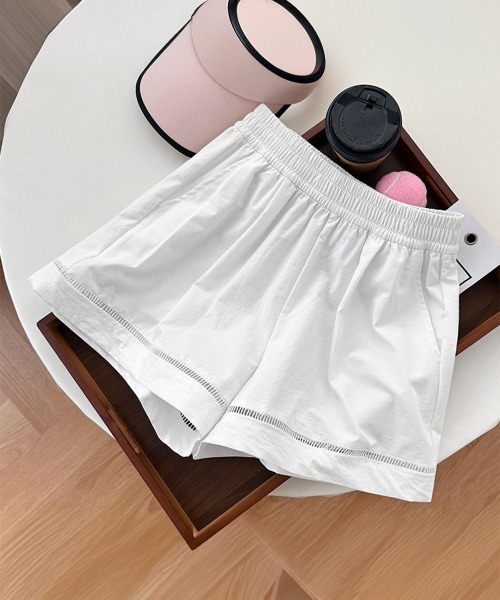 Miniministore(ミニミニストア)の「梯子レースショートパンツハーフパンツ夏服(デニムパンツ・レディース・ベージュ/ブラック/ライトブルー/ホワイト・FREE)」の20枚目の写真