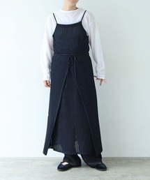 yuni | Cotton/Pe 透かし編みmulti way wrap knit one-piece(ワンピース)