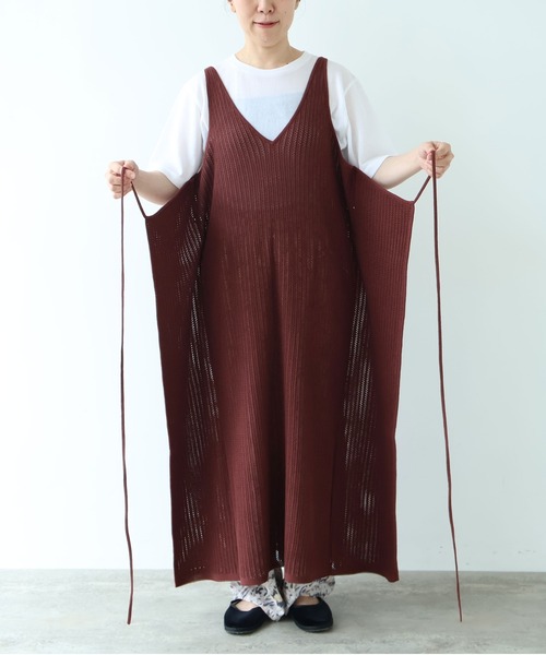 yuni(ユニ )の「Cotton/Pe 透かし編みmulti way wrap knit one-piece(ワンピース・レディース・ブラック・FREE)」の13枚目の写真