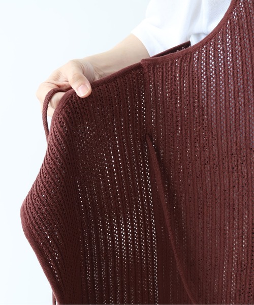 yuni(ユニ )の「Cotton/Pe 透かし編みmulti way wrap knit one-piece(ワンピース・レディース・ブラック・FREE)」の14枚目の写真