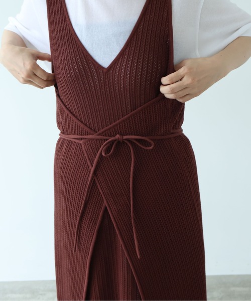 yuni(ユニ )の「Cotton/Pe 透かし編みmulti way wrap knit one-piece(ワンピース・レディース・ブラック・FREE)」の17枚目の写真
