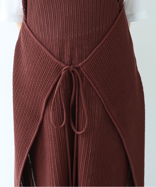 yuni(ユニ )の「Cotton/Pe 透かし編みmulti way wrap knit one-piece(ワンピース・レディース・ブラック・FREE)」の16枚目の写真