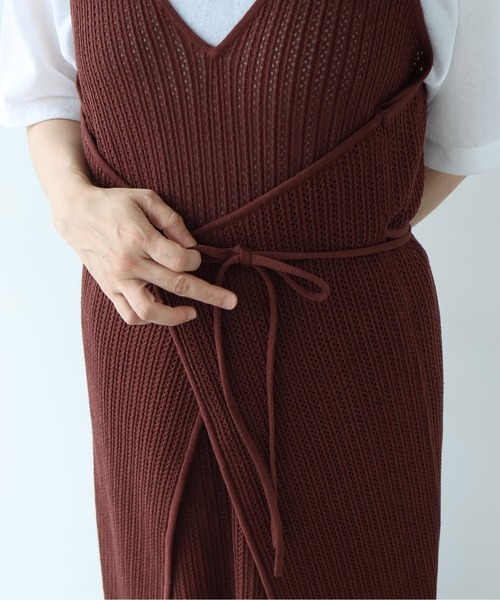 yuni(ユニ )の「Cotton/Pe 透かし編みmulti way wrap knit one-piece(ワンピース・レディース・ブラック・FREE)」の18枚目の写真