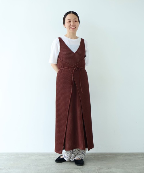 yuni(ユニ )の「Cotton/Pe 透かし編みmulti way wrap knit one-piece(ワンピース・レディース・ブラック・FREE)」の20枚目の写真