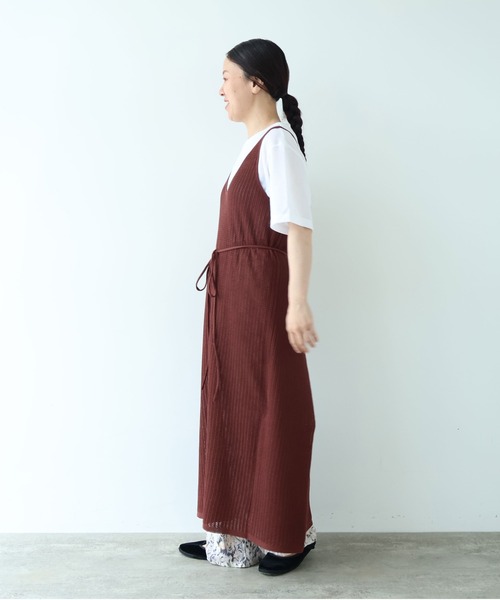 yuni(ユニ )の「Cotton/Pe 透かし編みmulti way wrap knit one-piece(ワンピース・レディース・ブラック・FREE)」の10枚目の写真