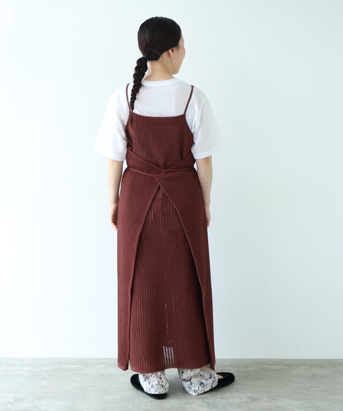 yuni(ユニ )の「Cotton/Pe 透かし編みmulti way wrap knit one-piece(ワンピース・レディース・ブラック・FREE)」の11枚目の写真