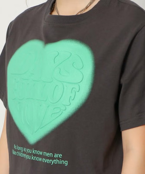 GORGE(ゴージ)の「DAYSハートエンジェルTシャツ(Tシャツ/カットソー・レディース・オフホワイト/スミクロ・F)」の11枚目の写真