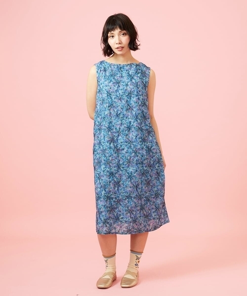 Jocomomola(ホコモモラ)の「Ilusion フラワー総刺繍ノースリーブワンピース(ワンピース・レディース・ブルー/ピンク・42/40)」の15枚目の写真