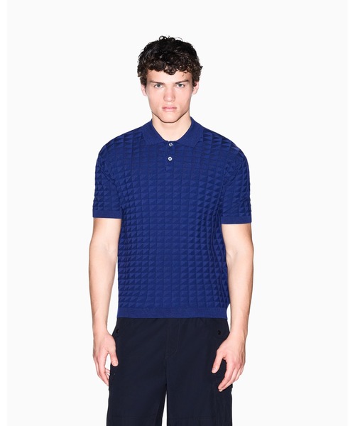 A|X Armani Exchange — хлопковая джерси‑футболка с коротким рукавом (поло‑стиль)