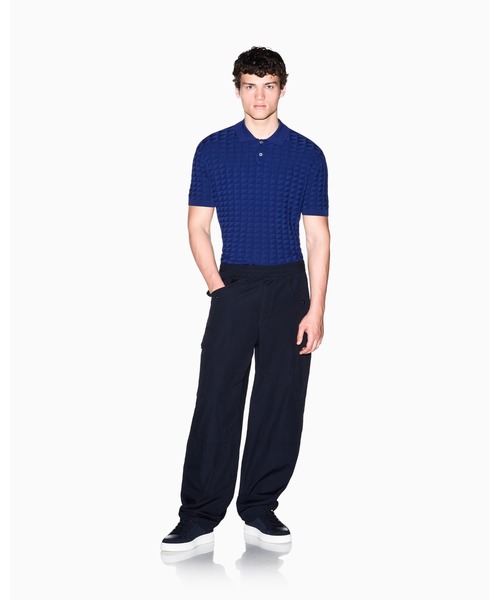 ARMANI EXCHANGE(アルマーニエクスチェンジ)の「【A|X アルマーニ エクスチェンジ】ジオメトリックパターン 半袖ニットポロシャツ(ポロシャツ・メンズ・ブラック/ブルー・X-SMALL/X-LARGE/SMALL/LARGE/MEDIUM)」の13枚目の写真