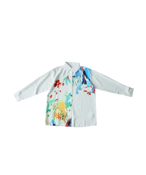 antiqua(アンティカ)の「アート柄 ロングシャツ(シャツ/ブラウス・レディース・ホワイト系その他・ONESIZE)」の11枚目の写真