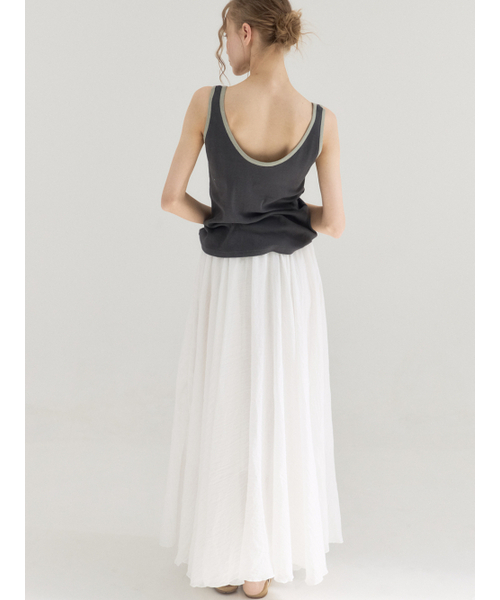 Sorry,Too Much Love（ソーリートゥーマッチラブ）の「Lightweight Crinkled Full Flair Skirt_White（スカート・レディース・その他・FREE）」の4枚目の写真