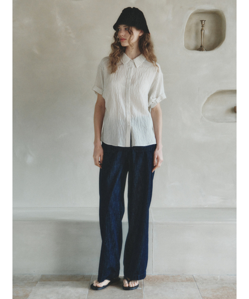 LENINA(レニーナ)の「MAJE wide retro pocket jeans_DARK BLUE(デニムパンツ・レディース・ダークブルー・SMALL/MEDIUM/LARGE)」の3枚目の写真