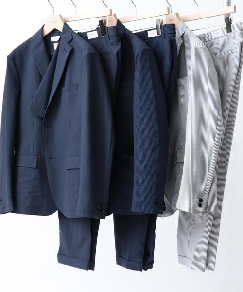 Road Warrior ユナイテッドアローズ　シアサッカー3Bスーツ44 セール】 【WEB限定 WARDROBE SMART】テック シアサッカー