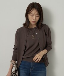 【アンサンブル可能/秋羽織り】コンパクトニットカーディガン