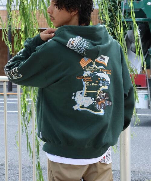 BEN DAVIS（ベンデイビス）】SOUVENIR EMB ZIP HOODIE/ ジップパーカー