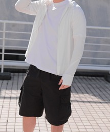 FashionBerry（ファッションベリー）の「UPF50+ フルジップ ラッシュガード パーカー メンズ 接触冷感 UVカット フード付き 指穴 ストレッチ 軽量（ラッシュガード）」