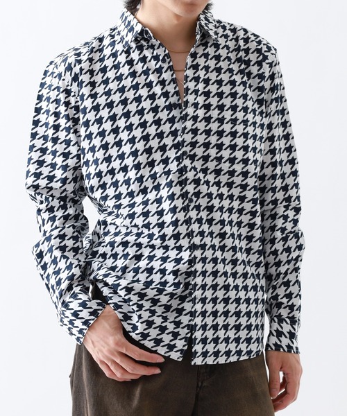 Ree&Mee Houndstooth & Longst — длинная рубашка с длинными рукавами