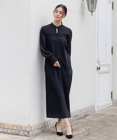【traumerei】【WEB限定】【洗える】前開き 5連パールが華やぐ「ハレノヒドレス」/ポケット付き/結婚式/パーティー/お呼ばれ/七五三/前撮り/顔合わせ/食事会/お宮参り/学校行事/ママ/参観/母親/服/卒業式/入学式