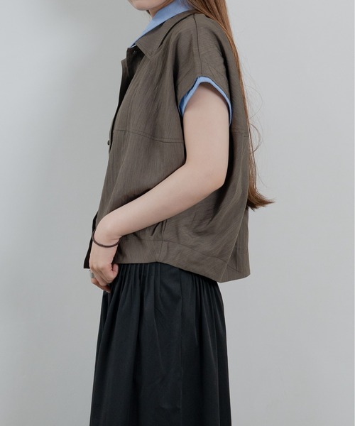 hwyl(ヒュイル)の「レイヤードライクシャツ(シャツ/ブラウス・レディース・ブラウン/ベージュ・FREE)」の10枚目の写真
