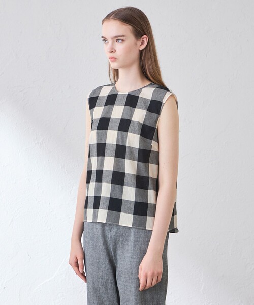 MACKINTOSH LONDON(マッキントッシュ ロンドン)の「リンクルコットンブラウス(シャツ/ブラウス・レディース・チャコールグレー/ブラック・38)」の8枚目の写真