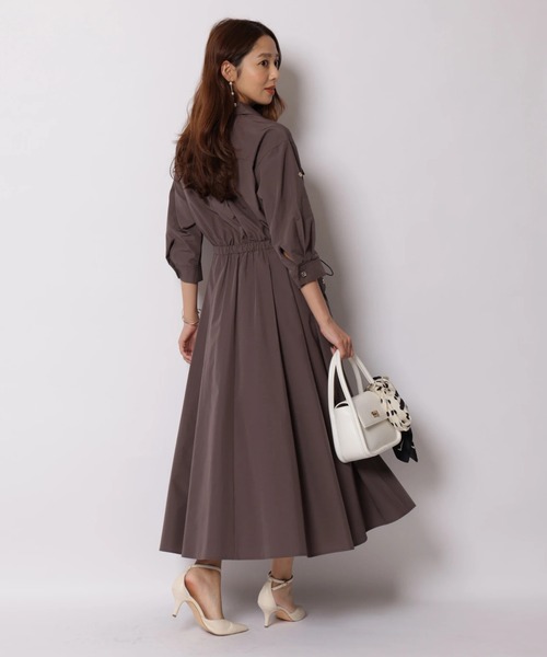 JUSGLITTY(ジャスグリッティー)の「ロールアップシャツワンピース(ワンピース・レディース・ブラウン系その他・2/1/0)」の7枚目の写真