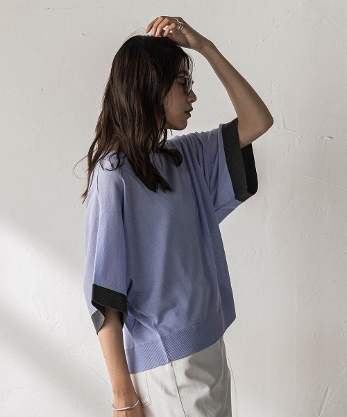 MAYSON GREY（メイソングレイ）の「パネルドルマンニットプルオーバー（ニット/セーター・レディース・ブラック系その他/ベージュ・M）」の4枚目の写真