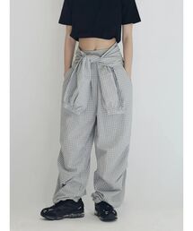 :ETHROF（イーサオブ）の「2WAY WAIST-WRAP SOCCER CHECK PANTS（その他パンツ）」