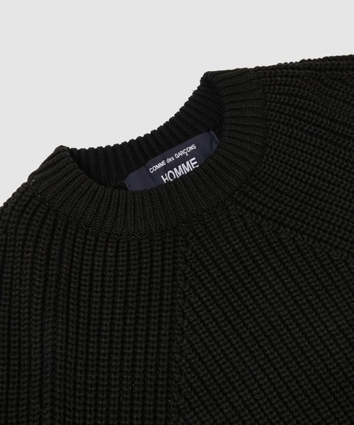 COMME des GARCONS HOMME（コム デ ギャルソン・オム）の「BATONER W-NAME WOOL CREW NECK KNIT（ニット/セーター・メンズ・ブラック/ネイビー・S/M/L/XL）」の4枚目の写真