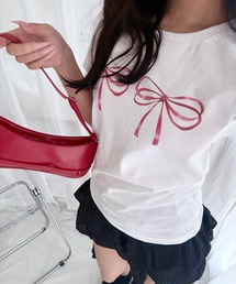 【多種】アニマル リボン ストリートロゴ Y2K プリント半袖Tシャツ