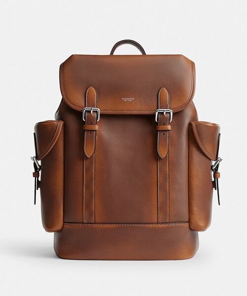 COACH（コーチ）の「ヒッチ バックパック・ラブド レザー（バックパック/リュック・メンズ・ブラウン系その他・ONE）」の2枚目の写真