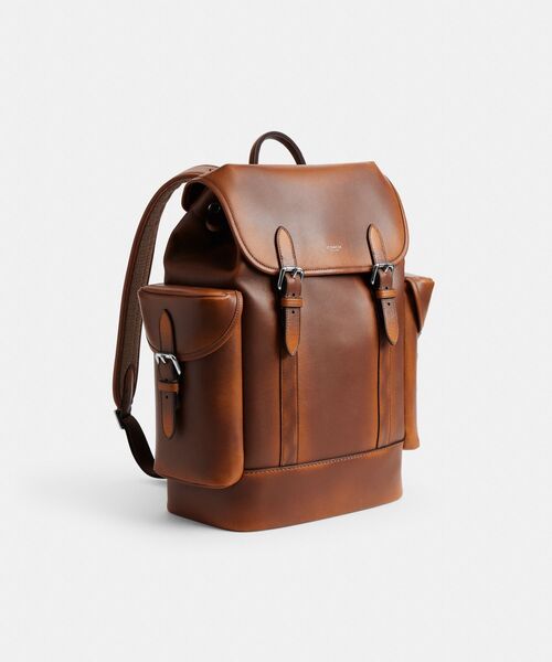 COACH（コーチ）の「ヒッチ バックパック・ラブド レザー（バックパック/リュック・メンズ・ブラウン系その他・ONE）」の4枚目の写真