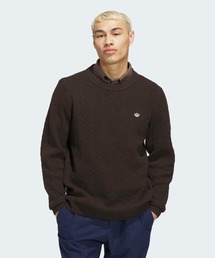 adidas Golf（アディダスゴルフ）の「オリジナルスゴルフ Originals ケーブルニット セーター【adidas Golf/アディダスゴルフ】（スウェット）」