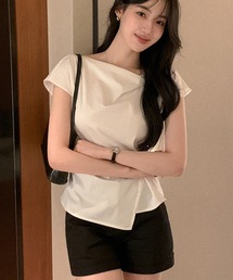 ノットデザインショートスリーブブラウス
