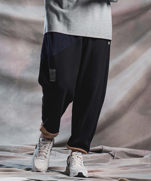 mp15295-Cardboard Knit Jacquard-Blocked Joggers ジョガーパンツ