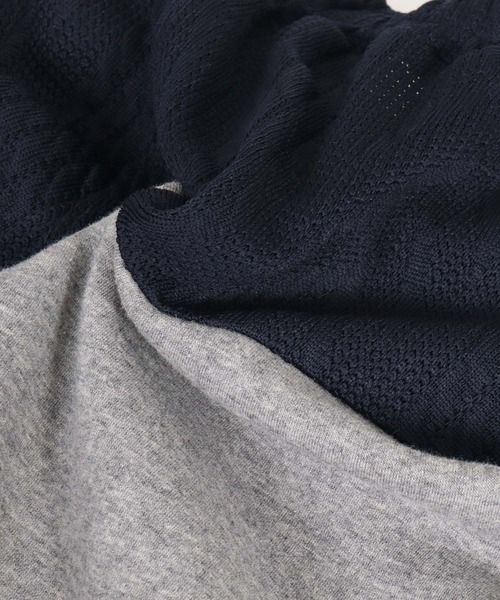 ANGENEHM(アンゲネーム)の「mp15295-Cardboard Knit Jacquard-Blocked Joggers ジョガーパンツ(AG07-020acg)(スウェットパンツ・メンズ・ブラック/ミックスグレー・M/L/S)」の3枚目の写真