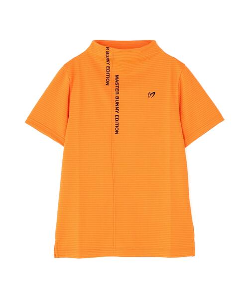 MASTER BUNNY EDITION（マスターバニーエディション）の「【MASTER BUNNY EDITION】ドビーワッフル半袖モックネックカットソー（Tシャツ/カットソー・レディース・オレンジ/ホワイト/ブラック・SMALL/MEDIUM/LARGE）」の3枚目の写真