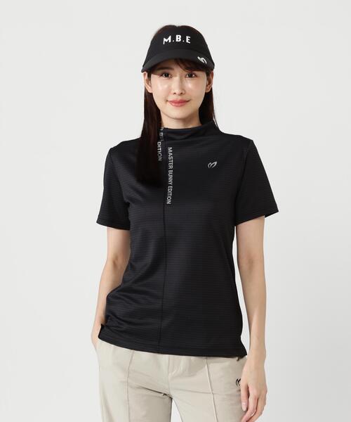 MASTER BUNNY EDITION（マスターバニーエディション）の「【MASTER BUNNY EDITION】ドビーワッフル半袖モックネックカットソー（Tシャツ/カットソー・レディース・オレンジ/ホワイト/ブラック・SMALL/MEDIUM/LARGE）」の4枚目の写真
