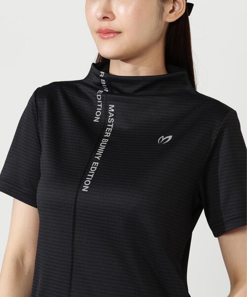MASTER BUNNY EDITION（マスターバニーエディション）の「【MASTER BUNNY EDITION】ドビーワッフル半袖モックネックカットソー（Tシャツ/カットソー・レディース・オレンジ/ホワイト/ブラック・SMALL/MEDIUM/LARGE）」の9枚目の写真