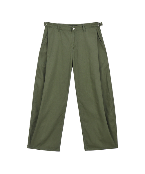 PROJECT WAVE（プロジェクトウェーブ）の「Adjust Tab Tuck Pants (3COLOR)（その他パンツ・レディース・ブラック/カーキ/アイボリー・FREE）」の3枚目の写真