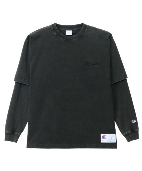 Champion(チャンピオン)の「チャンピオン Champion LONG SLEEVE T-SHIRT(Tシャツ/カットソー・メンズ・ネイビー/ブラック・L/LL/M)」の1枚目の写真
